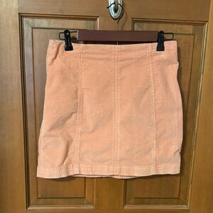Free People Coral Corduroy Mini Skirt